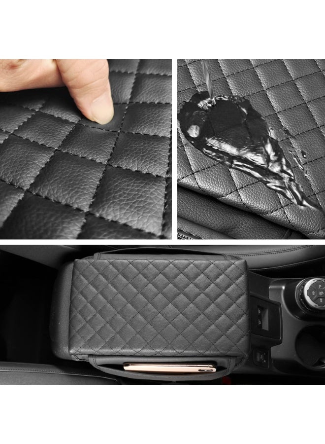 KISSUN Center Console Armrest Cover for Ford Bronco Accessories 2021 2022 2023 2024 2/4-Door with Leather Side Pockets Interior Accessories Prevent Scratching - Image 4
